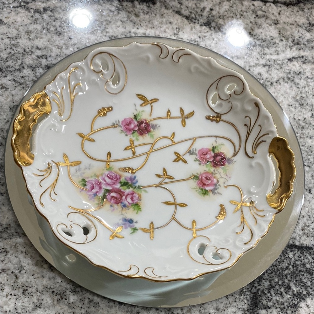 Vintage Arnart Japanese Handled White Porcelain Bon Bon Dish #7629!